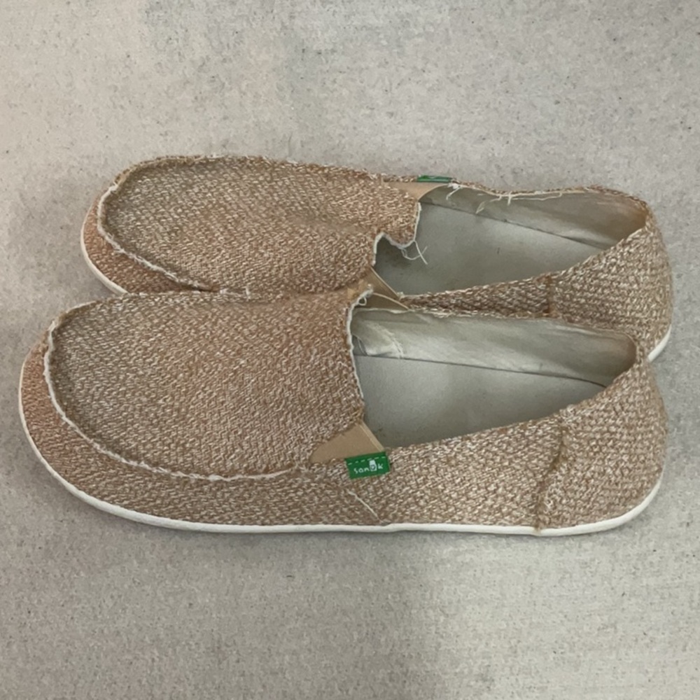 Sanuk Natural Woven Slip-On Loafers